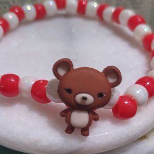 Popcorn Red Bear Bracelet